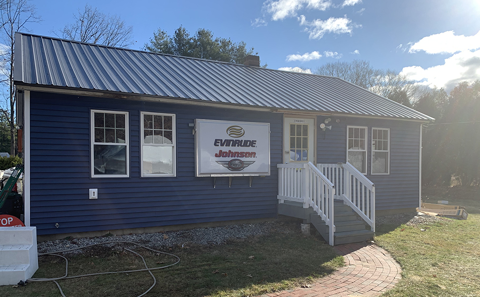 front of shop