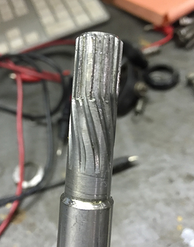 twisted driveshaft